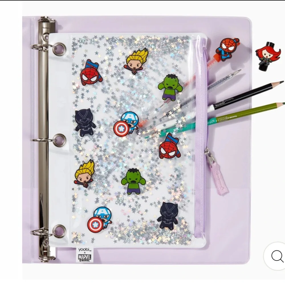 Yoobi Marvel Kawaii Avengers Binder Zip Pencil Case Set of 2